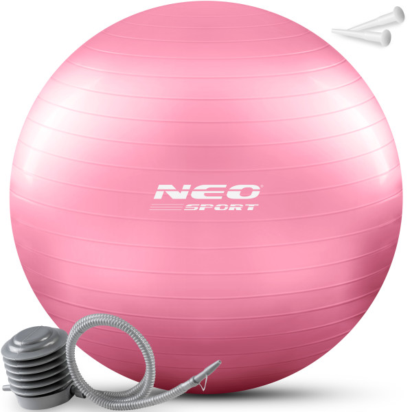 Piłka do ćwiczeń fitness Neo-Sport NS-950 55cm różowa