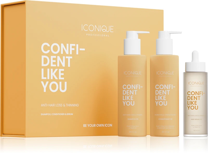 ICONIQUE Professional CONFIDENT LIKE YOU rinkinys nuo plaukų slinkimo ir retėjimo