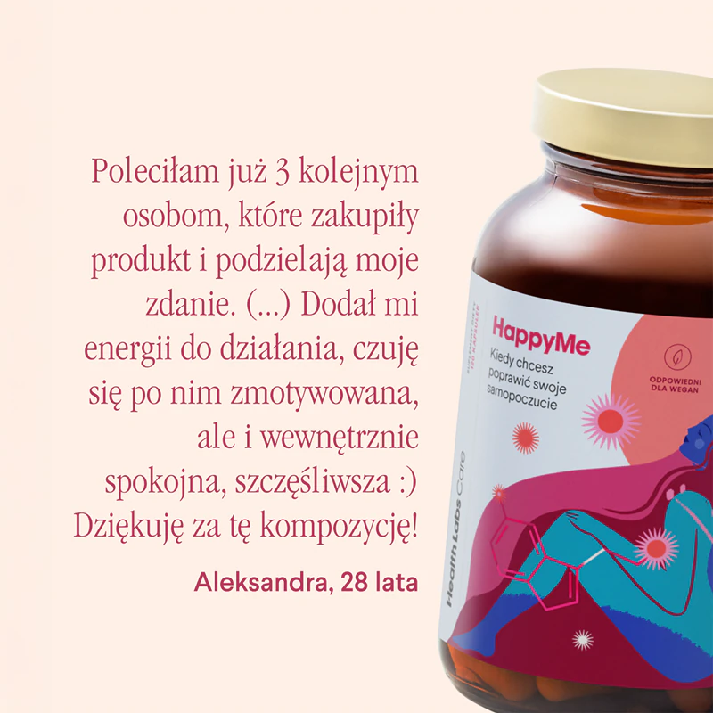 Health Labs Care HappyMe voedingssupplementcapsules ter verbetering van de stemming