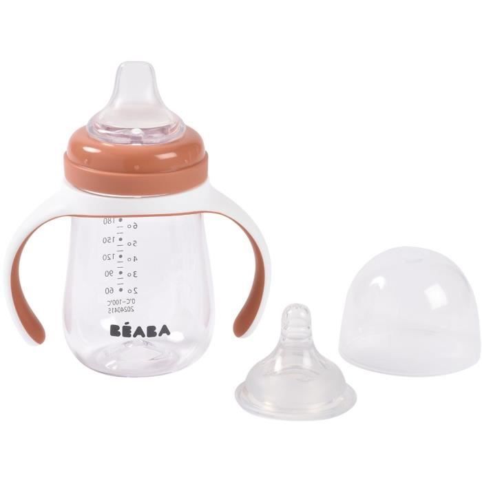 Biberon 2 in 1 per l'apprendimento - BEABA - 210 ml - Terracotta