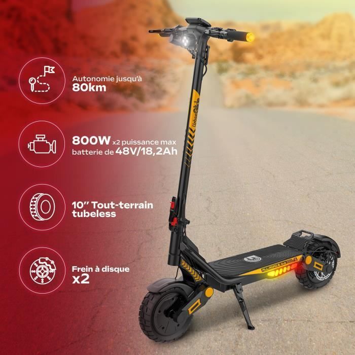 Electric scooter - URBANGLIDE - All Road 6 2x2 - 800 W - 10