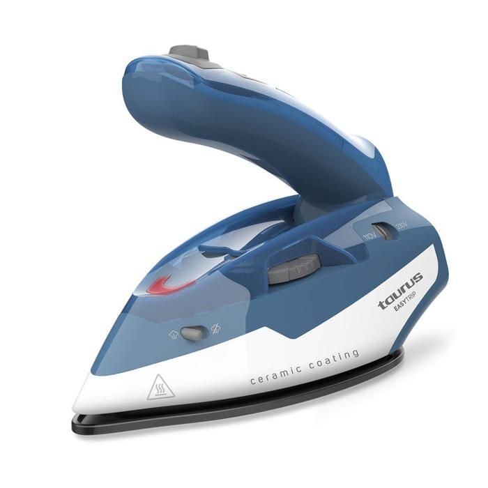 Iron - TAURUS - EasyTrip - Dual Voltage 120-240V - 900-1100W - Ceramic Soleplate