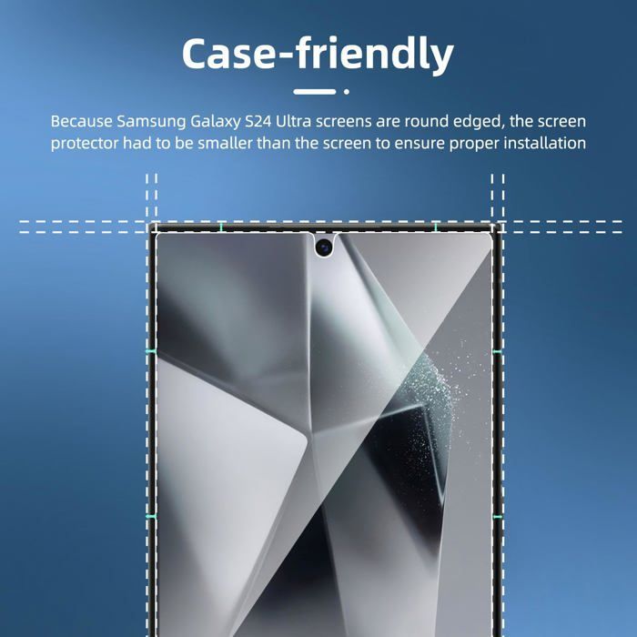 Lot de 3, Verre Trempé pour Samsung Galaxy S24 Ultra Protection efficace contre les Rayures - sans Bulles