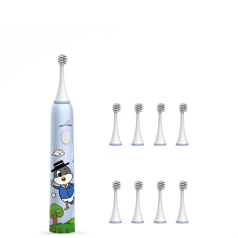 3 12 Years Old Waterproof Children Electric Toothbrush Kids Cleaning Care Oral Bacteria USB Charging Soft Brush