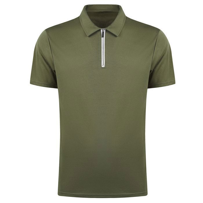 Men's Polo Shirt, Short Sleeve Casual Sport Slim Fit Solid Color - Green