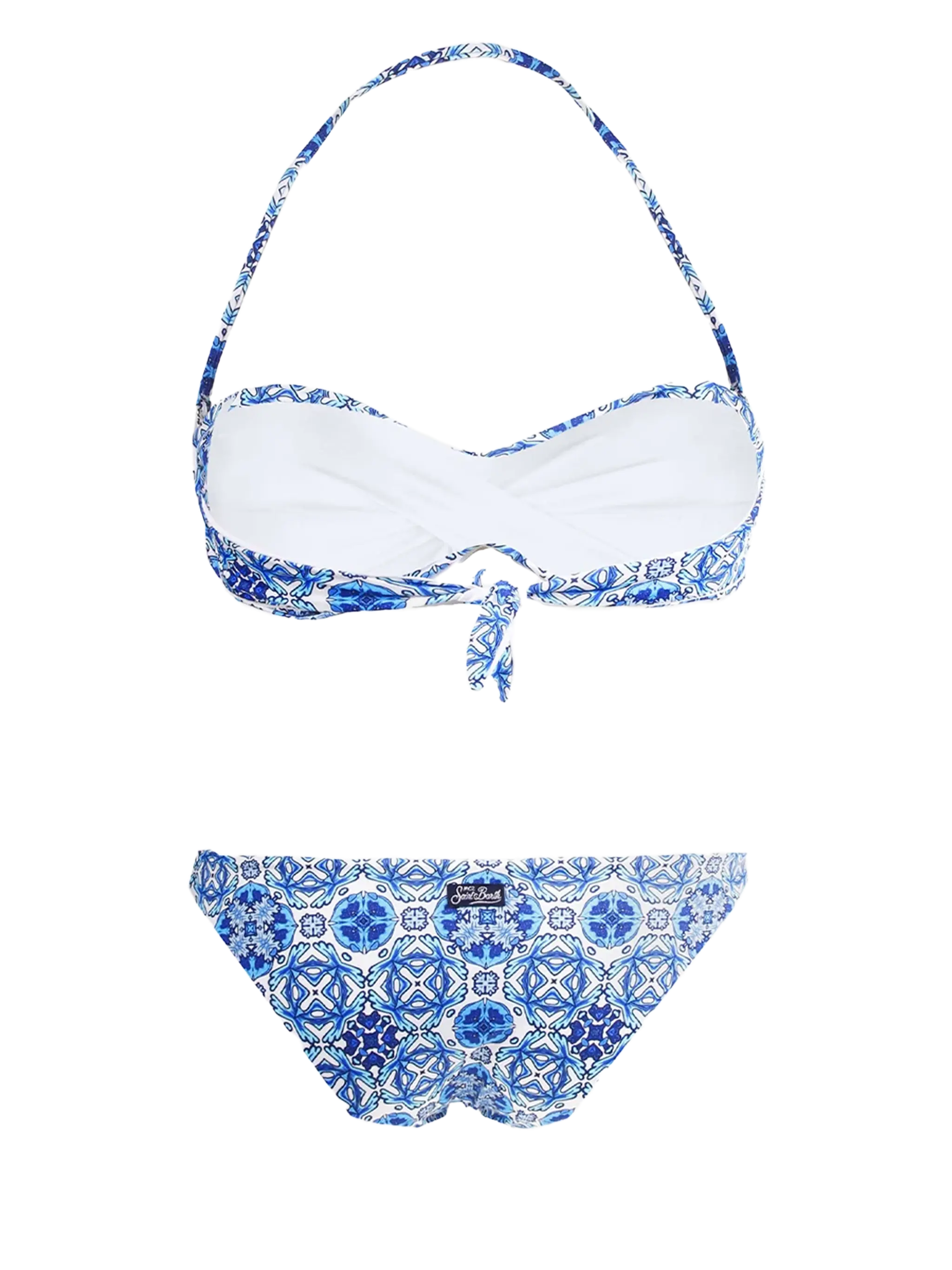 Bikini a fascia stampa optical