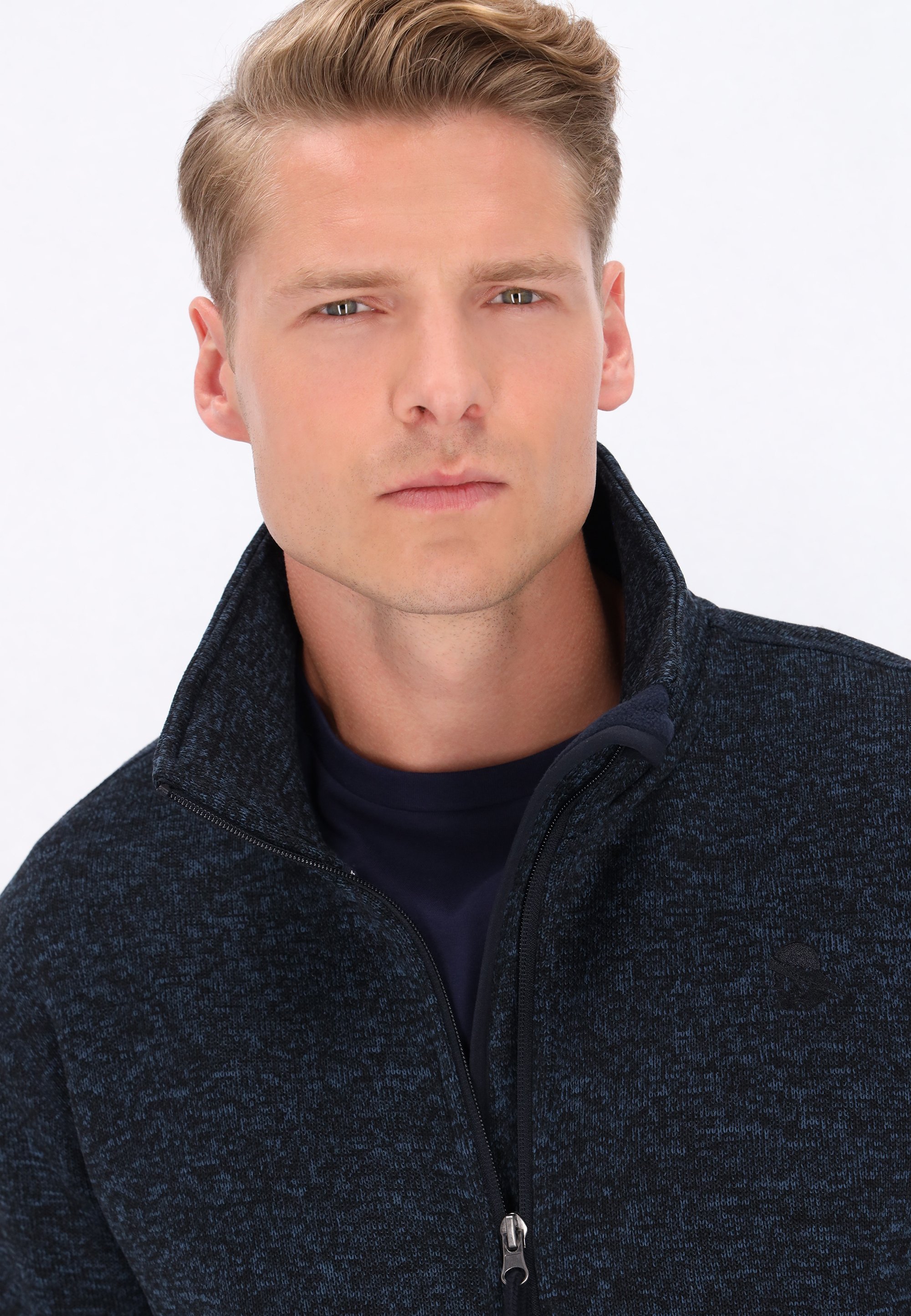 Schmuddelwedda Fleecejacke - Marineblau meliert