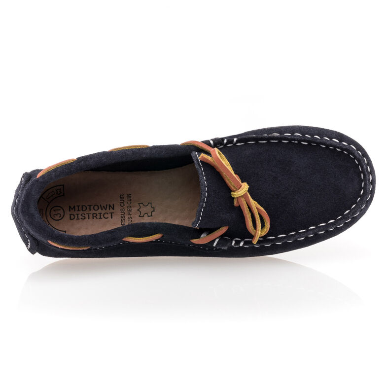 Blauwe jongensloafers/bootschoenen