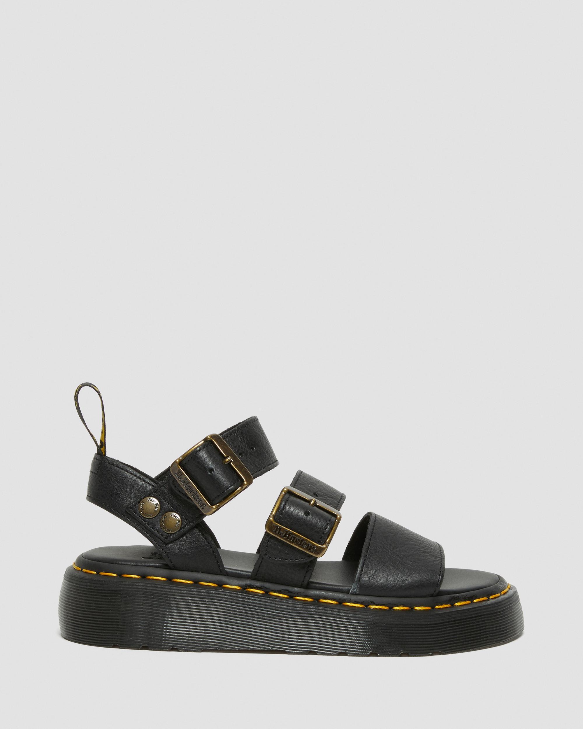 Gryphon Quad Leder Plattform Sandalen
