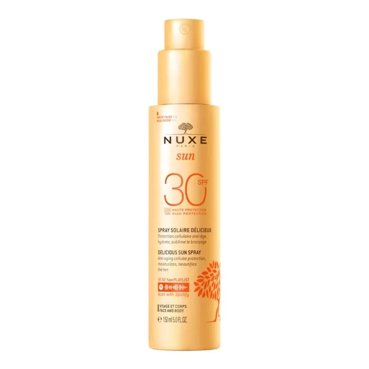 NUXE Solare Delightful Spray Protector Solar SPF30 150 ml para rostro y cuerpo