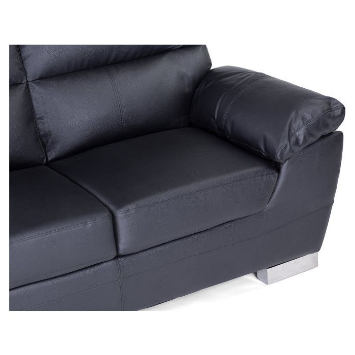 Canapé fixe en cuir reconstitué et PVC 
