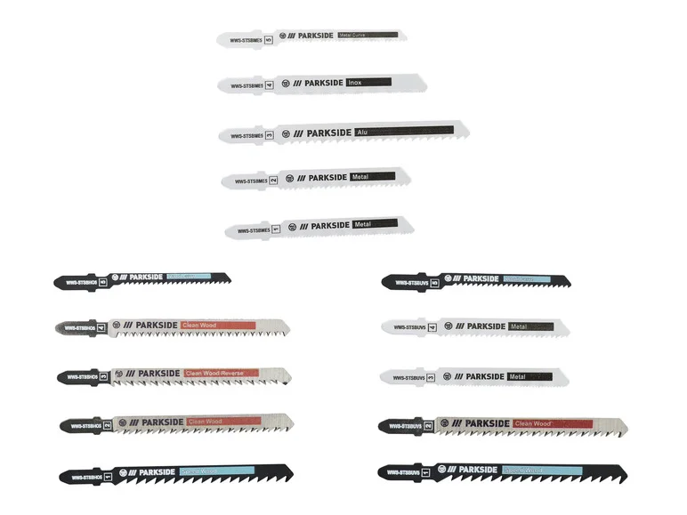 Lâminas de serra vertical PARKSIDE® Zestaw PSTZ 3 A1, 5 unidades