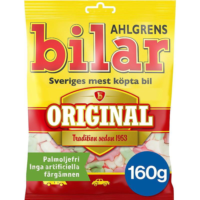 Cloetta Ahlgrenin autot 160 g Alkuperäinen