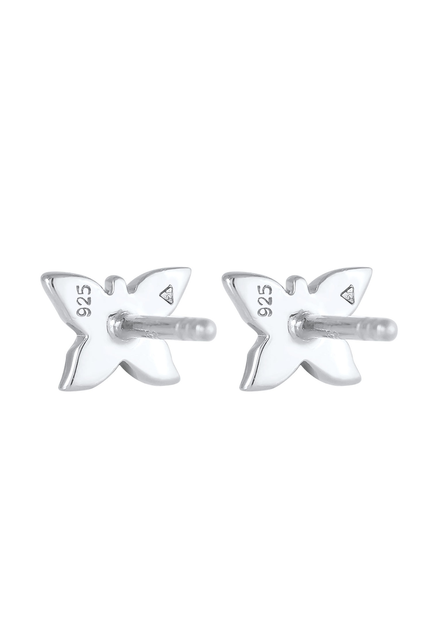 Elli Papillon d'enfant enjoué avec cristaux de zirconium en argent sterling 925 plaqué or