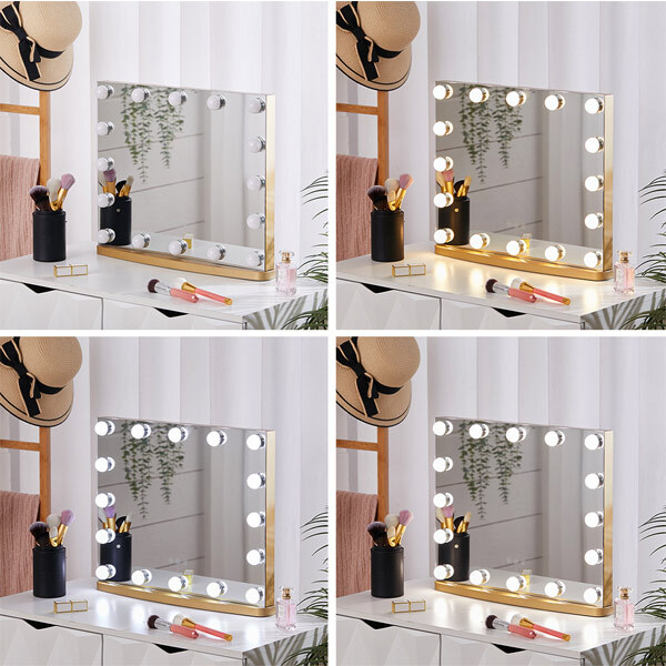 Livingandhome Hollywood LED-beleuchteter Kosmetikspiegel