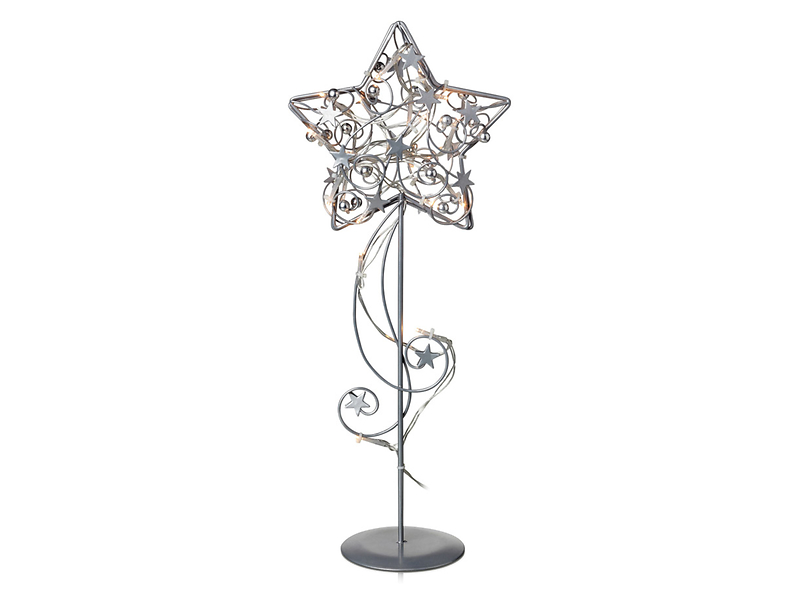 Lampa dekoracyjna Hagaberg metalowa srebrna