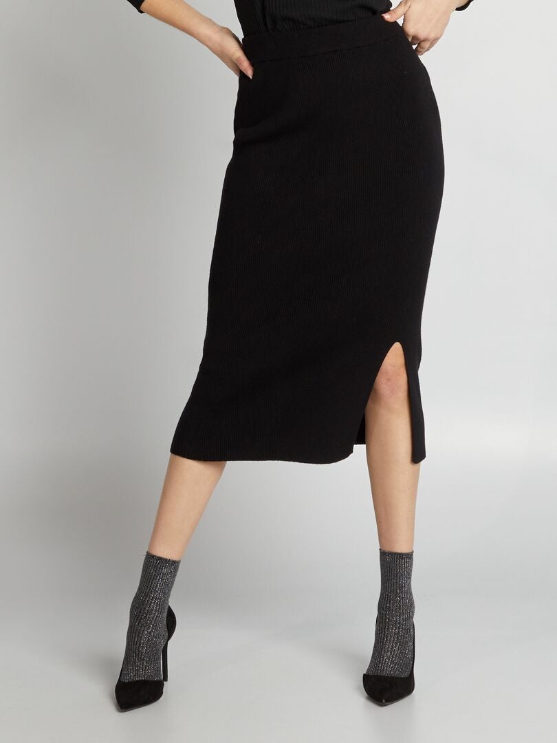 Falda midi - negra