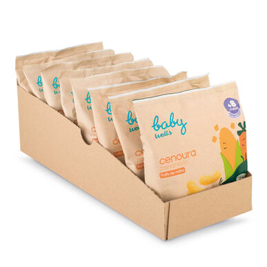 Baby Wells Sparpaket Majs- och Morotspuffar 8 x 20 g