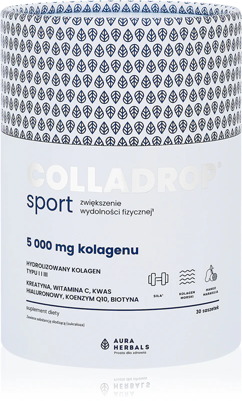 Aura Herbals Colladrop Sport 5000 mg marine collageen voedingssupplement voor gewrichten, ligamenten en huid