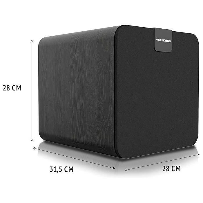 Subwoofer attivo - VULKKANO - SUB8 - 8 pollici - 80 W - Elegante finitura nera