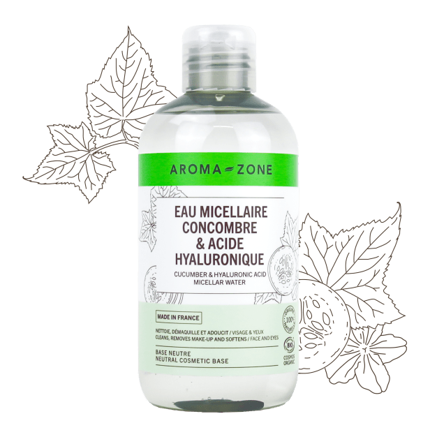 Eau micellaire au concombre BIO & Acide hyaluronique