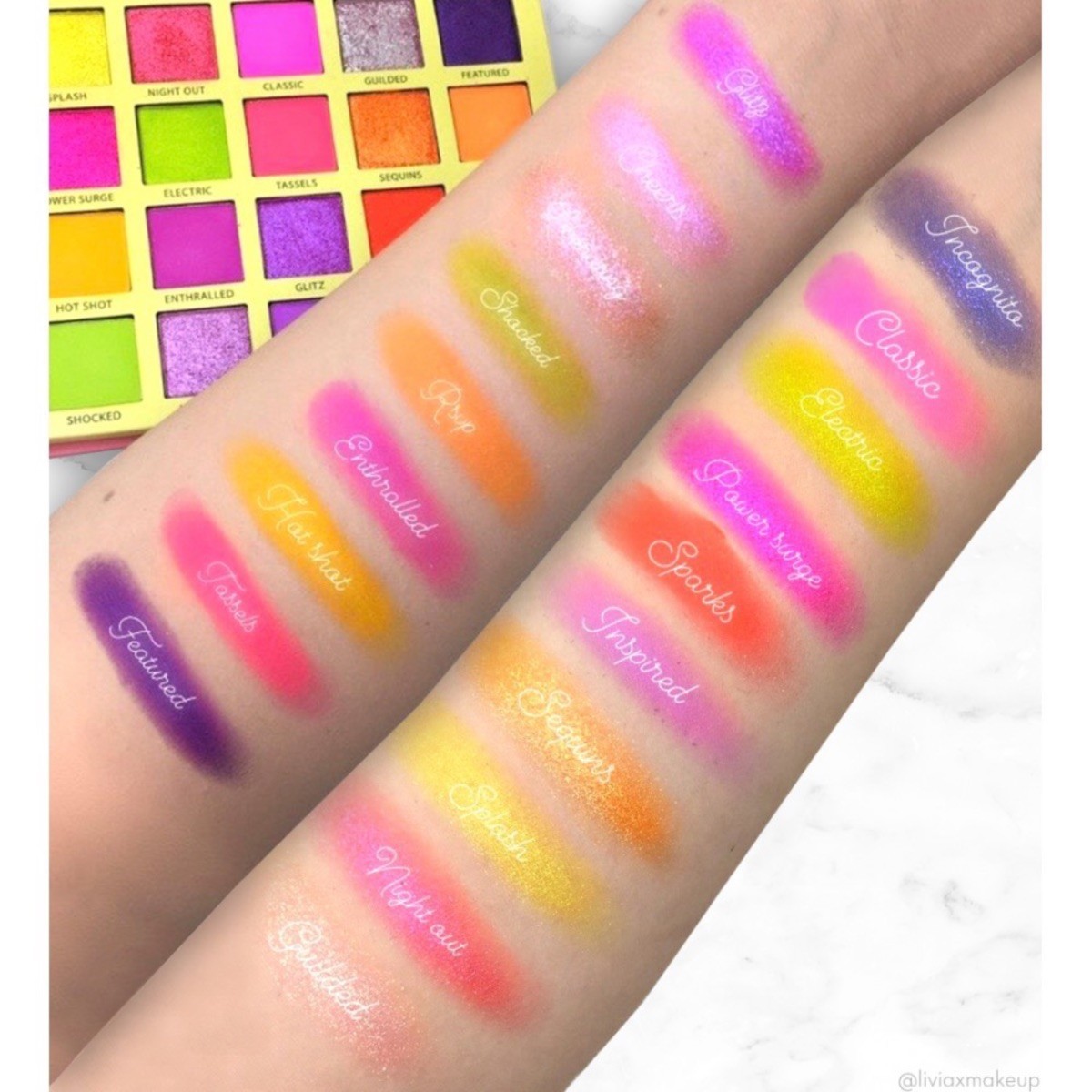 Rude Cosmetics THE ROARING 20’S 20 Fabulous Shadow Palette [Neon]
