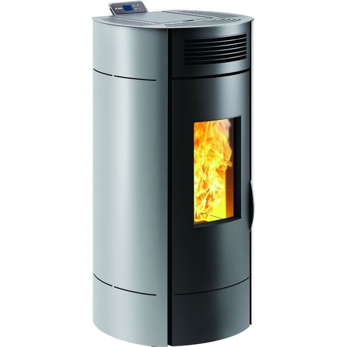 Estufa de pellets - INVICTA LODI 10 - Wifi - Acero - Gris