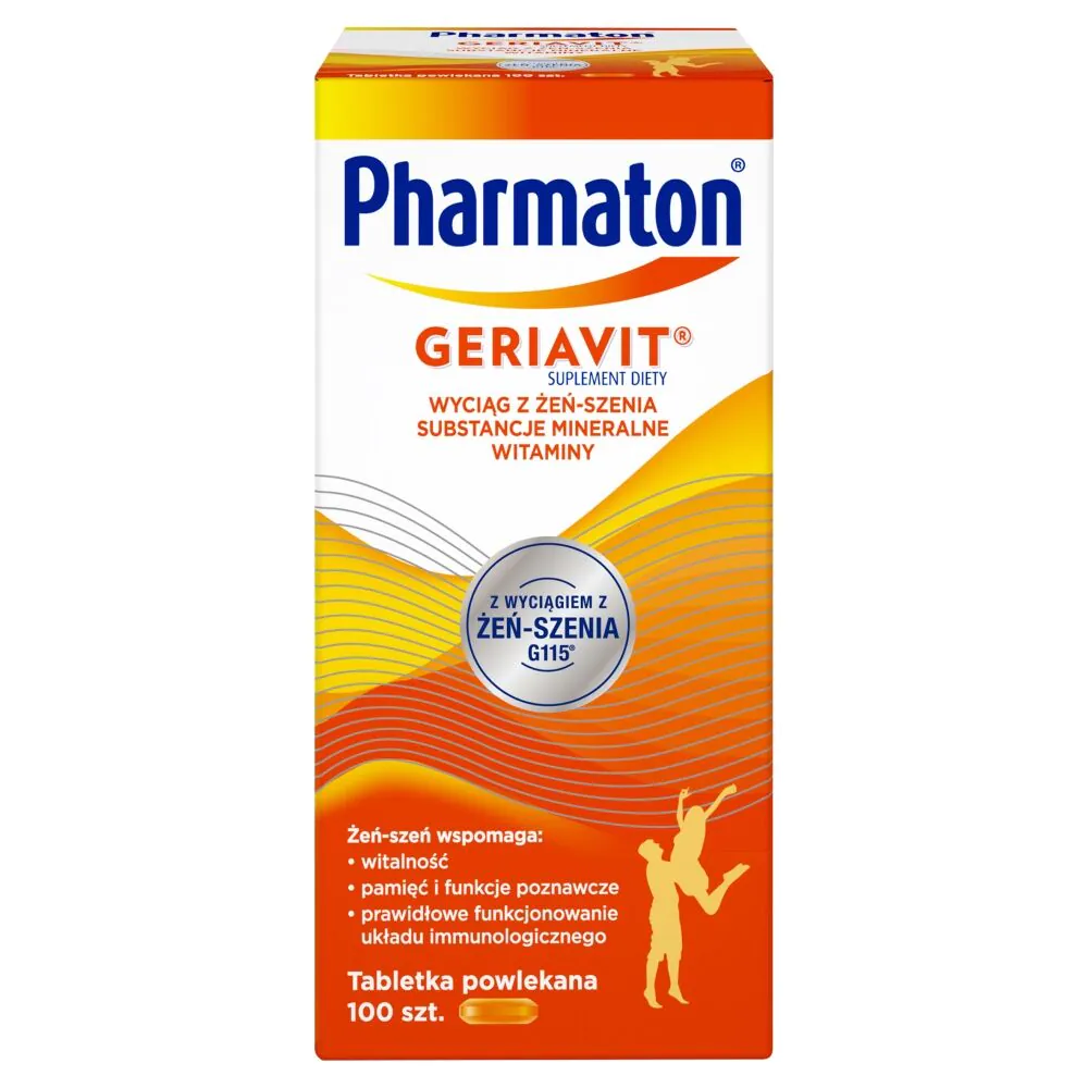 Geriavit Pharmaton Zestaw witamin i minerałów, 100 tabl.