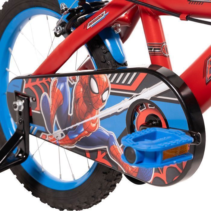16 inch Marvel Spider-Man fiets van Huffy, voor kinderen van 5 tot 7 jaar, rood
