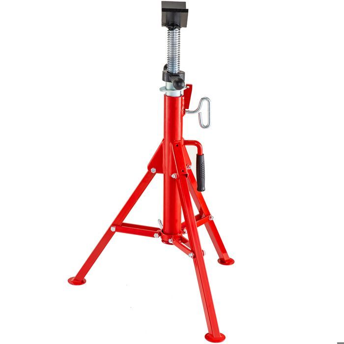 Soporte para tuberías Duoku con cabezal en V, altura ajustable de 28 a 52 pulgadas, soporte plegable y portátil.