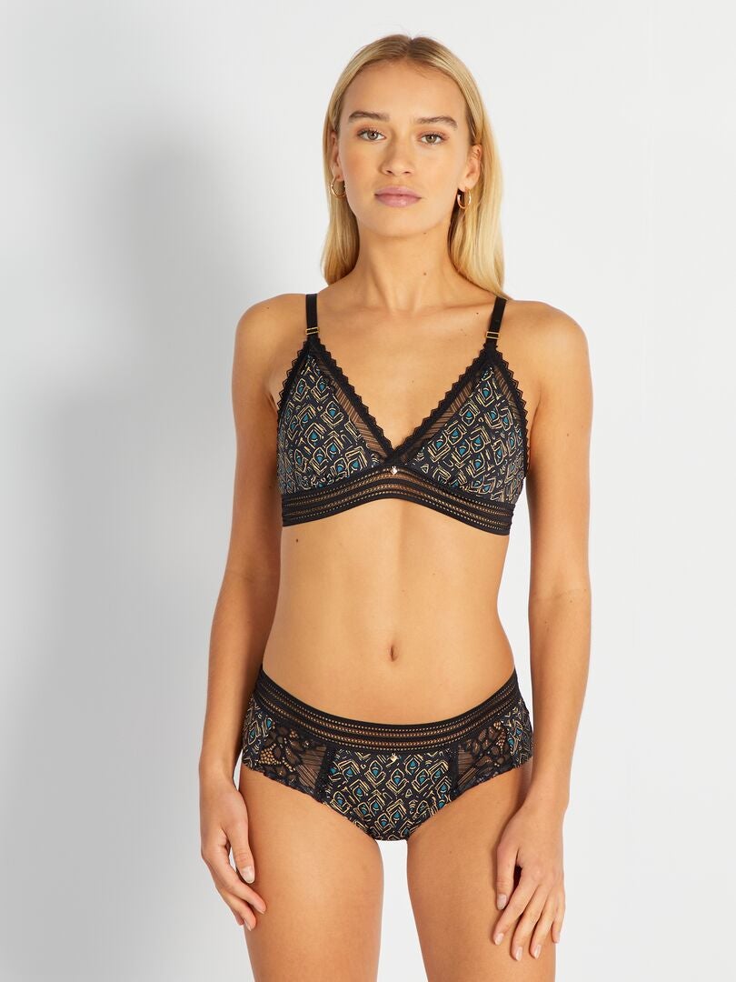 Mojito Lingerie Triangle BH - ZWART