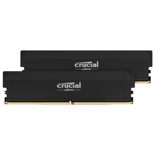CRUCIAL Mémoire RAM DDR5 Pro - overclocking Edition - 32GB Kit (16GBx2) - 6000 MT/s - CL36  - Noir - CP2K16G60C36U5B