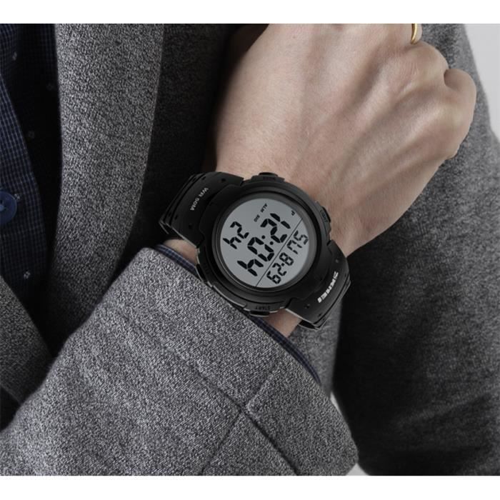 Reloj deportivo digital para hombre SHARPHY, color negro.