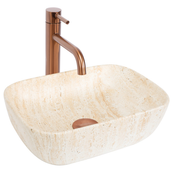 Umywalka nadblatowa Belinda mini Travertine matt