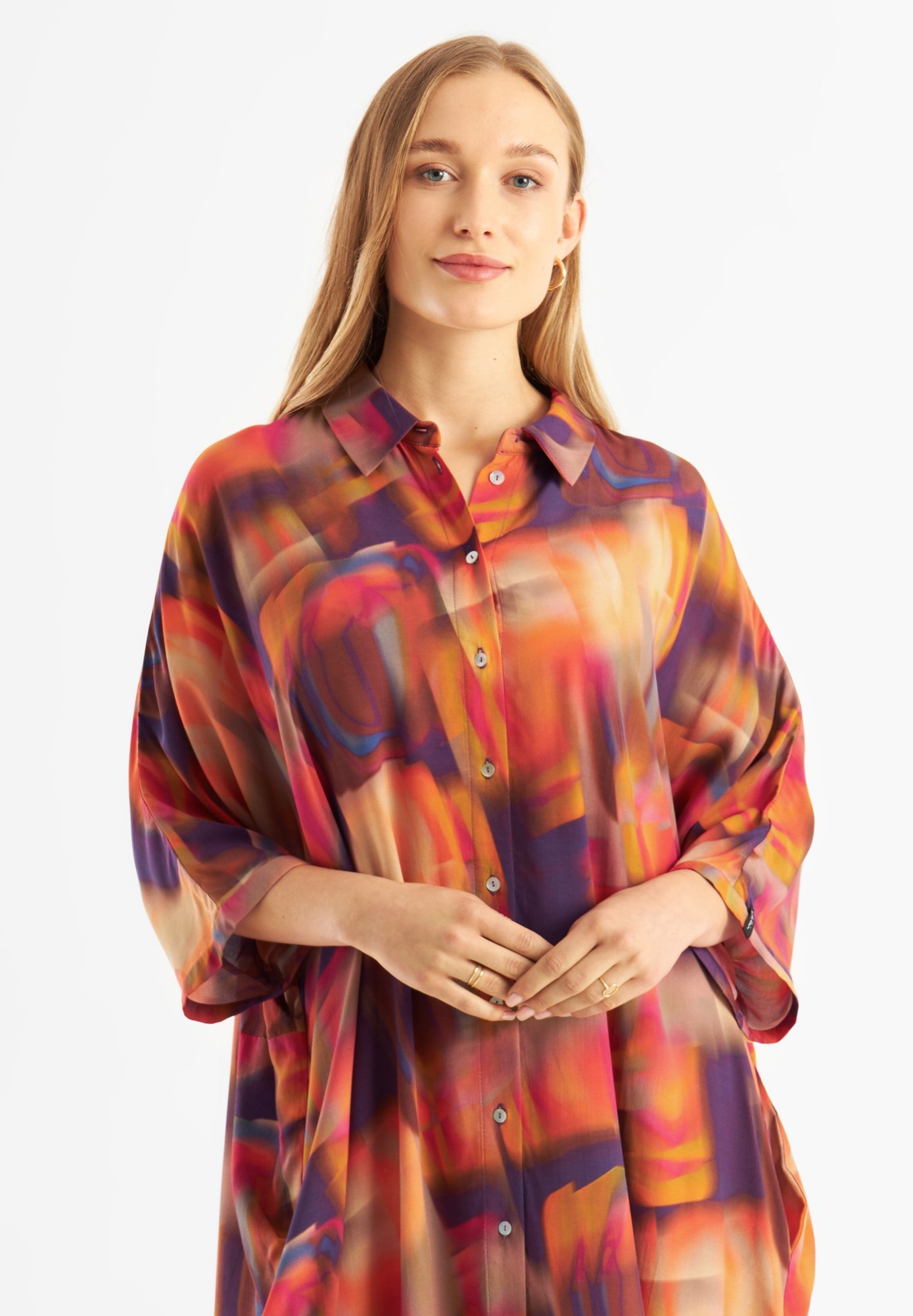 Jascha Stockholm PRINTED OVERSIZED AIR - Shift dress - solar sunrise
