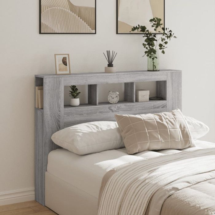 Cabecero LED vidaXL, cabecero para cama, accesorio para cama doble, muebles de dormitorio, decoración del hogar, 837349
