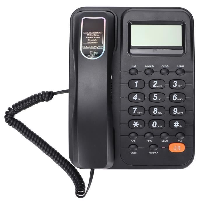 BEL-7423054986268-téléphone filaire de bureau KXT2029CID téléphone filaire téléphone fixe filaire avec répondeur telephonie telephon