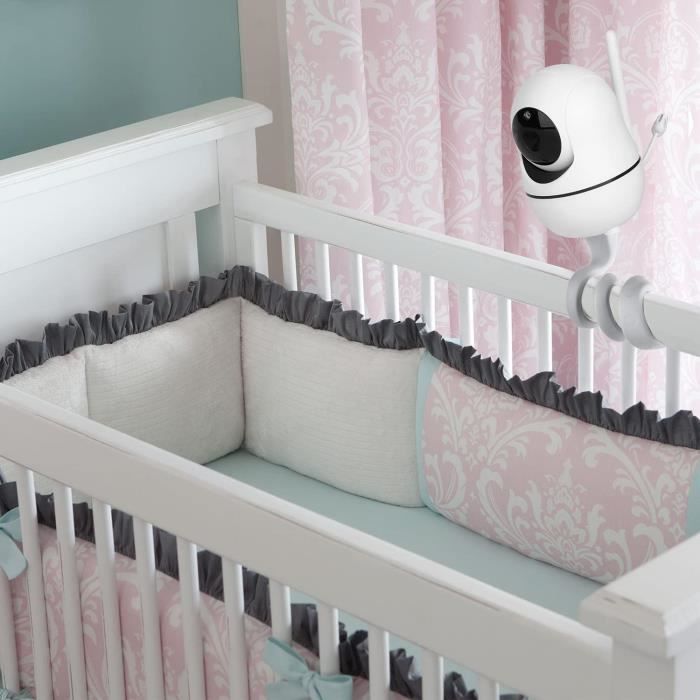 Supporto per baby monitor, compatibile con i modelli HelloBaby 65/HB66/HB248. Installazione con sistema di bloccaggio a rotazione, senza danneggiare le pareti.