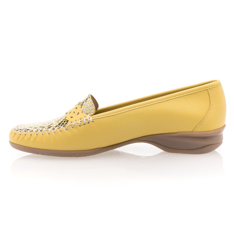 Zapatos cómodos para mujer, color amarillo.