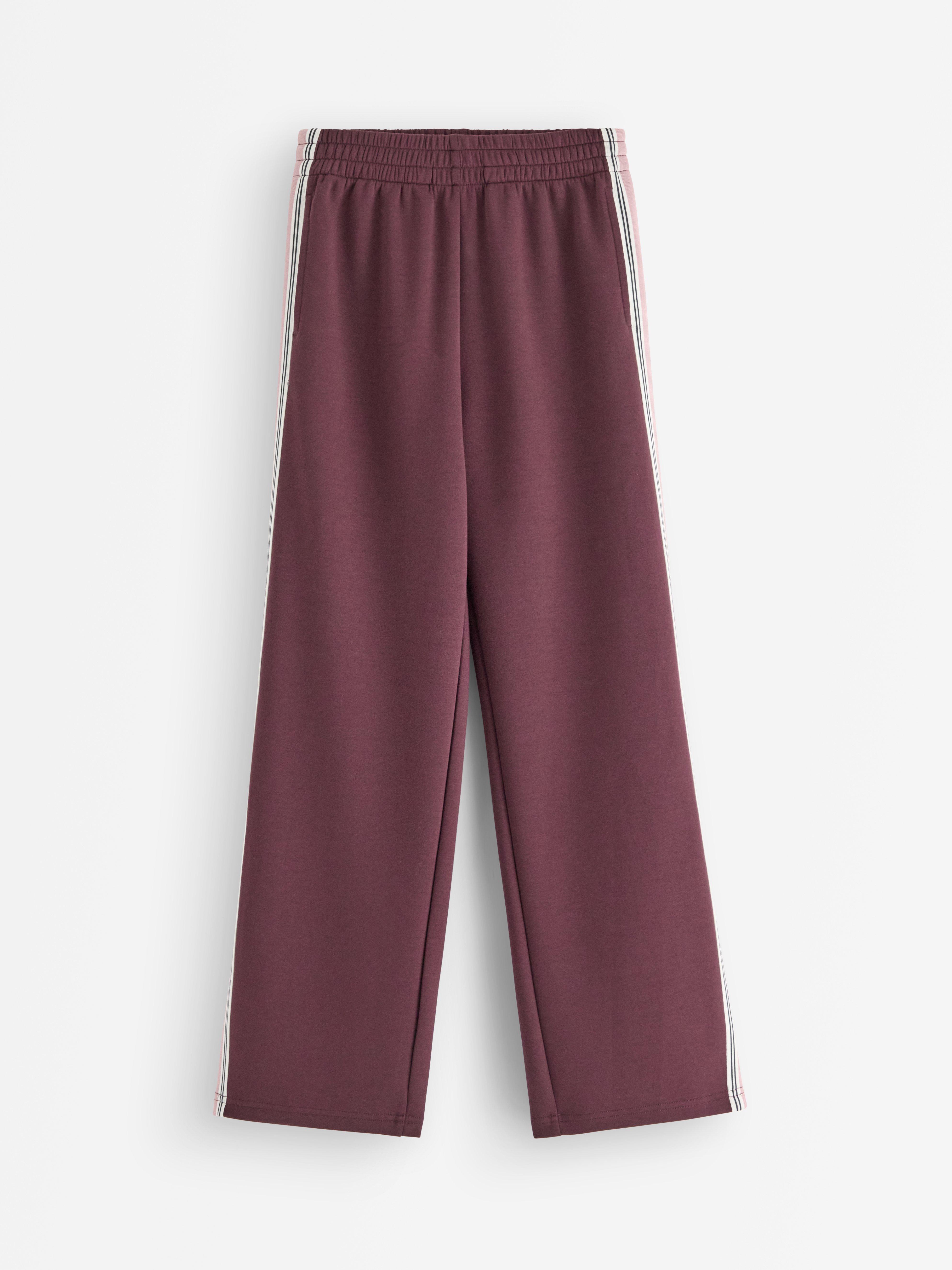 Pantaloni tricotați liliac închis
