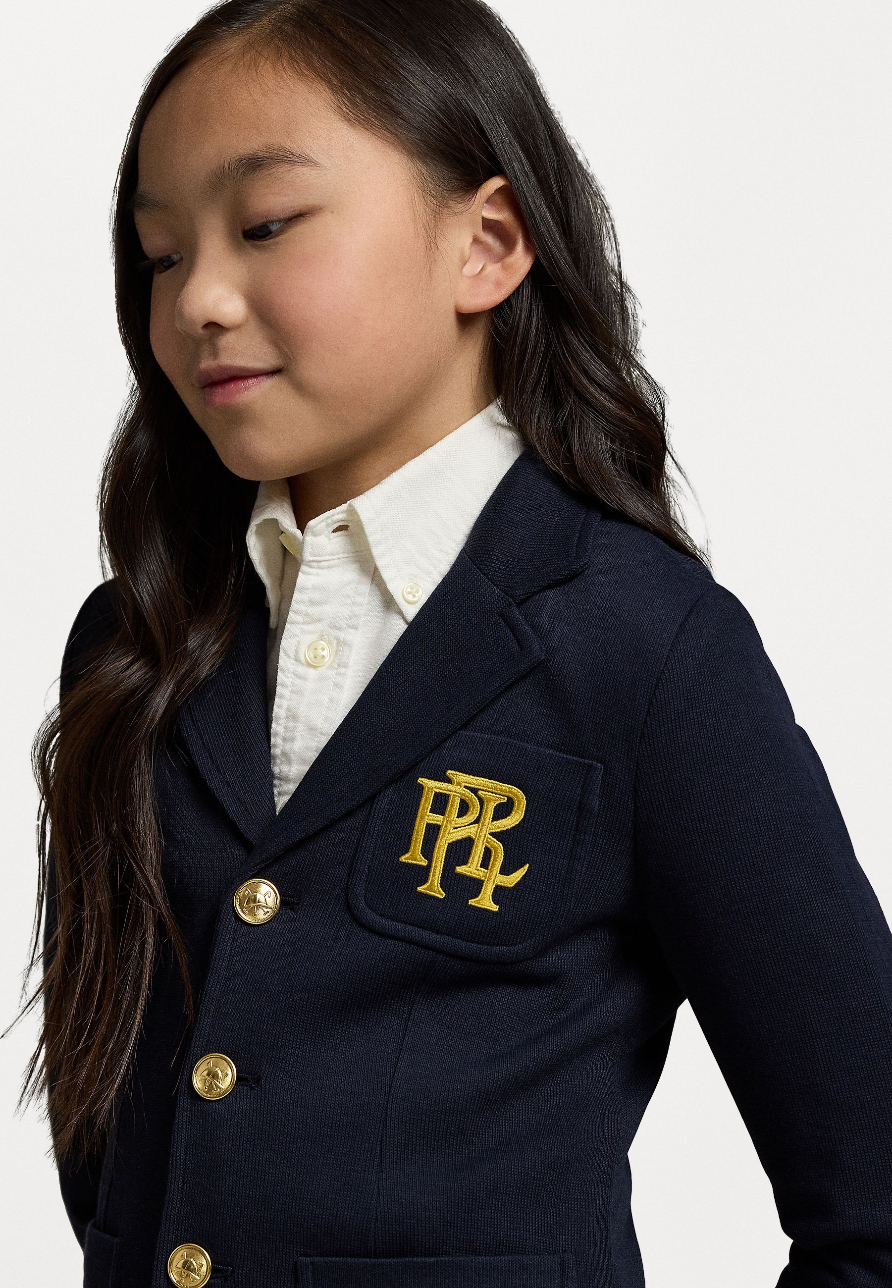 Blazer Polo Ralph Lauren à double maille avec logo - Blazer - bleu marine