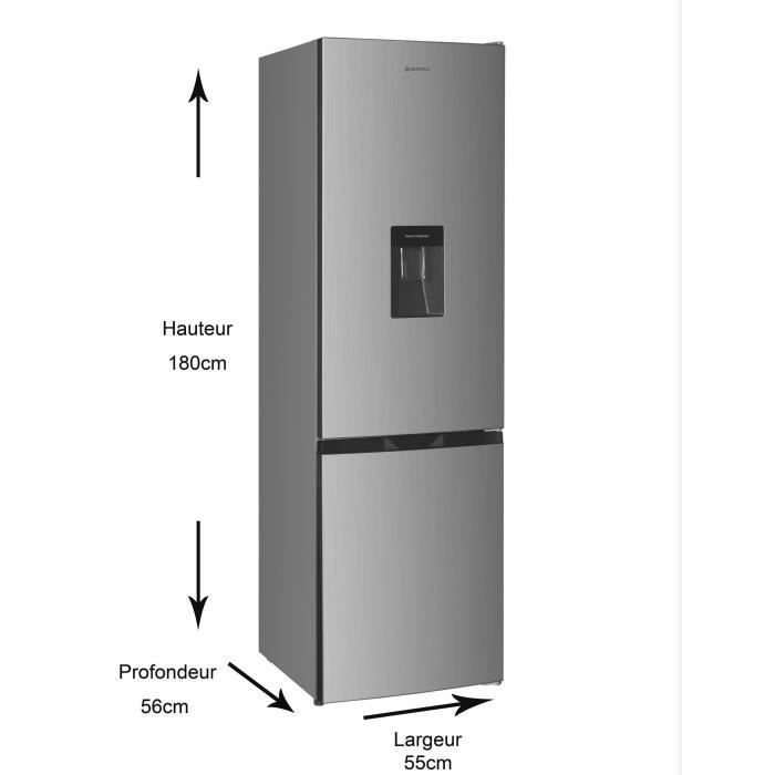 Frigorífico-congelador combinado GEDTECH GCB262SL Plata - Capacidad de 262 litros - Congelador inferior - Clase energética E