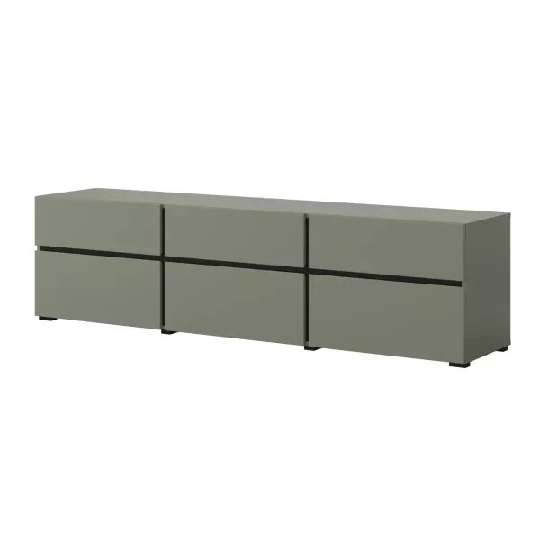 Szafka RTV CROSS 3K3S 180cm zielona/czarna