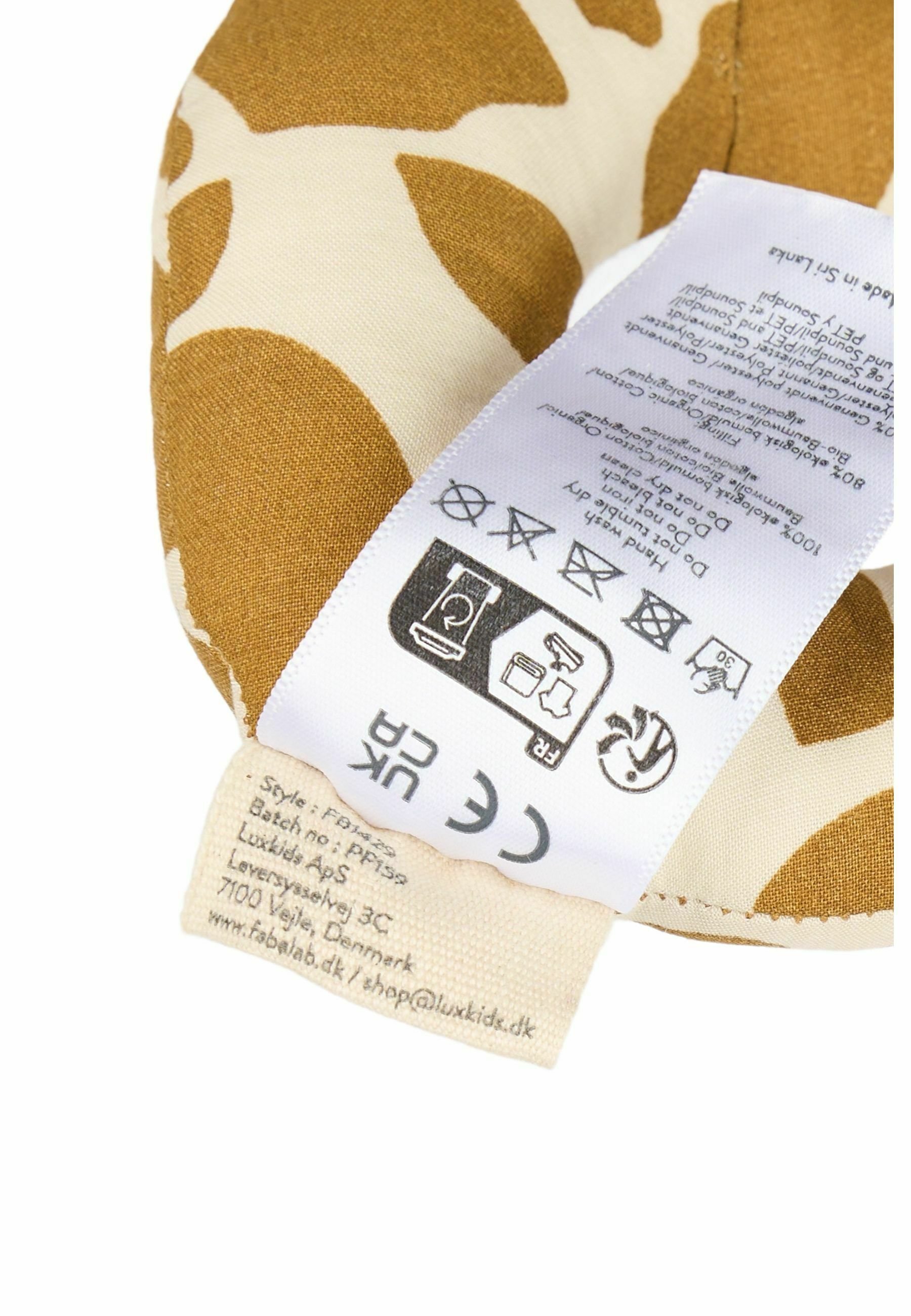 Fabelab rammelaar - giraffe - knuffel - zaadparel