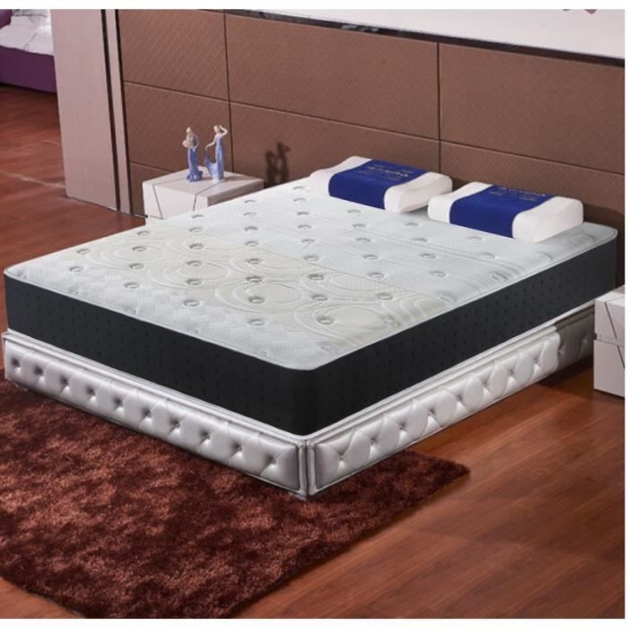 Colchón de espuma viscoelástica de 180x200 mm - 20 cm de grosor - 8 zonas de confort - Espuma viscoelástica adaptativa - IZTOSS