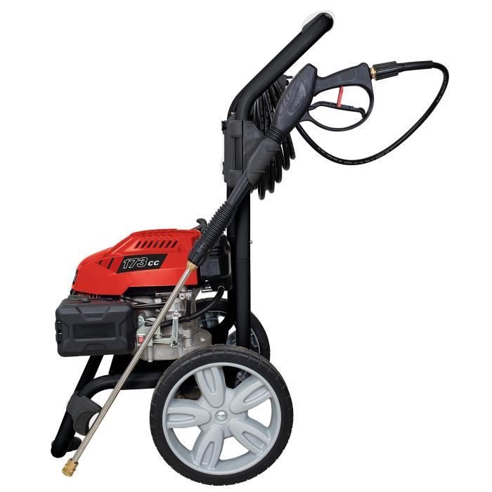 Nettoyeur haute pression thermique SCHEPPACH HCP2600 - Moteur 4 temps 173cc - Pression max 200bar - Débit 522L/h - 5 Emboûts