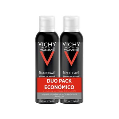 Vichy Homme Sensi Shave Mousse de Rasage Pack Rakmousse för känslig hud 200 ml 200 ml 200 ml 200 ml