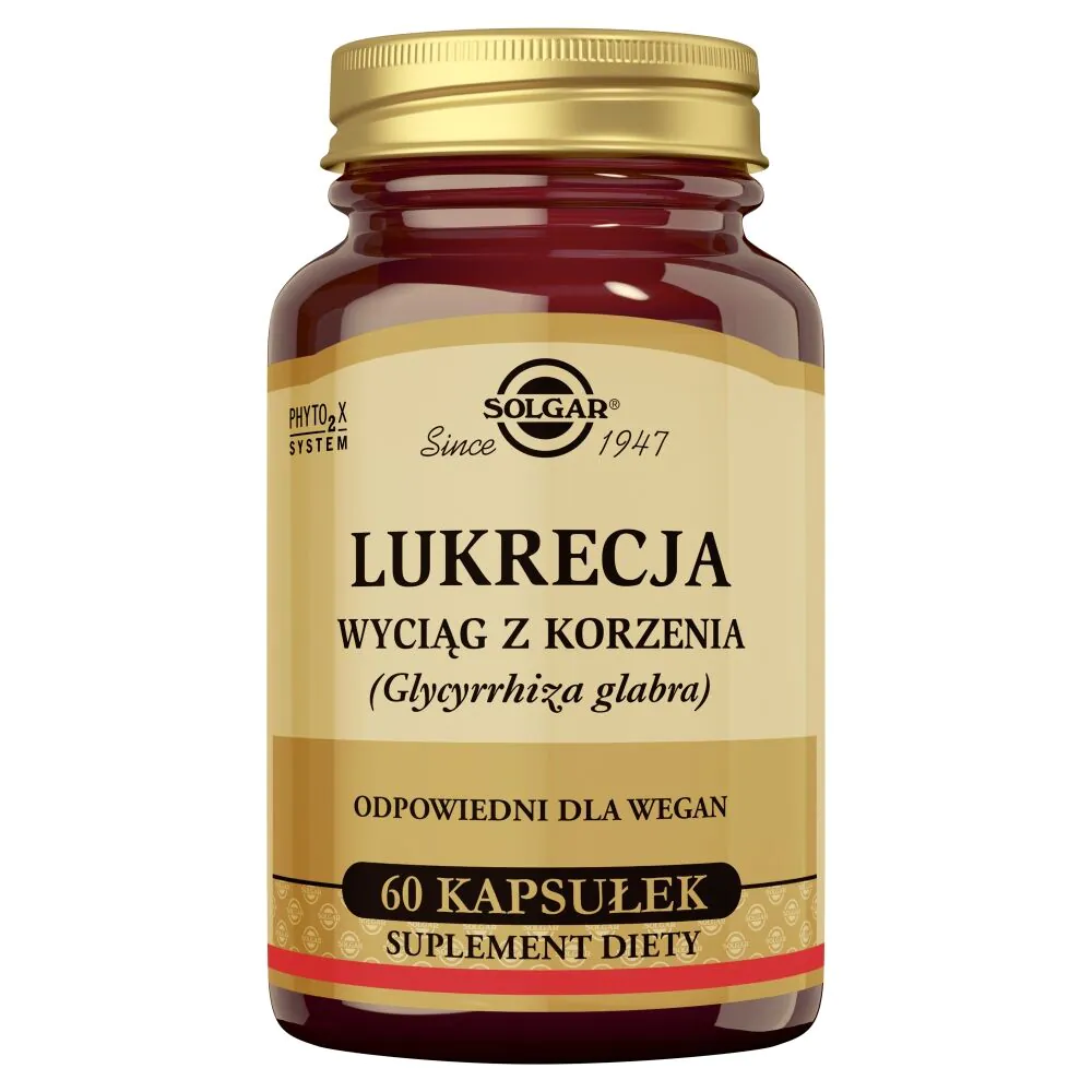 Solgar Lukrecja wyciąg z korzenia kapsułki
