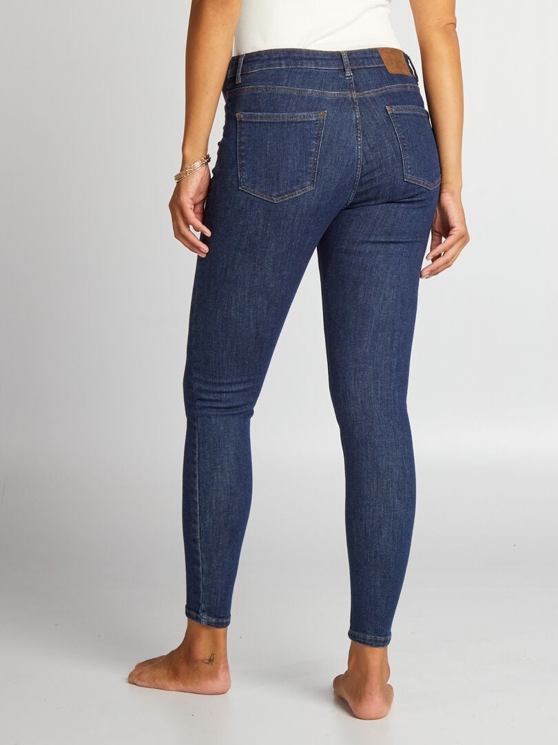 Calça jeans skinny de maternidade com elastano - AZUL