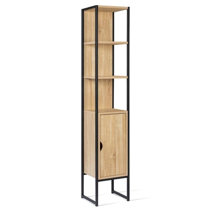 IDMARKET DETROIT Badkamerkast met 1 deur in industrieel design